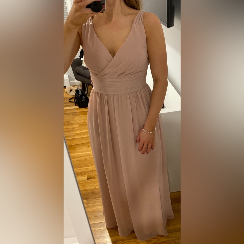 Bill Levkoff Frost Rose Bridesmaid Dress